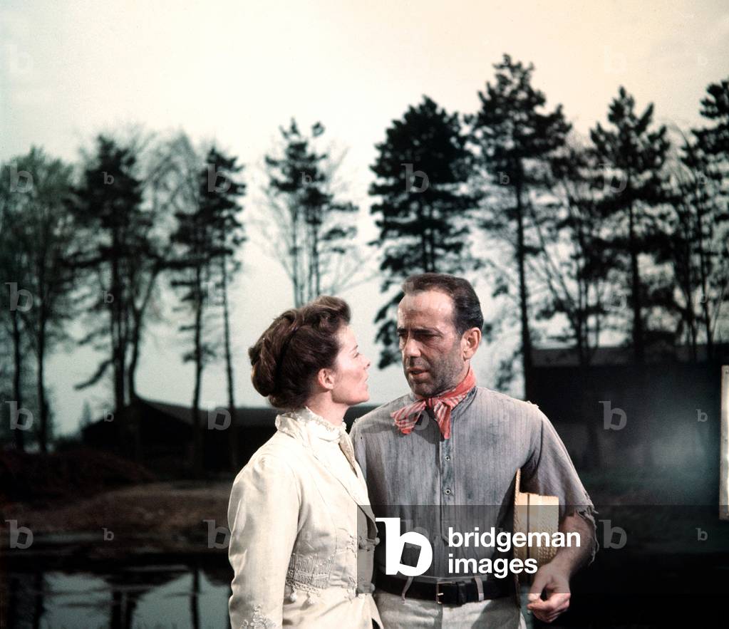 Katharine Hepburn And Humphrey Bogart , The African Queen 1951 Directed By John Huston