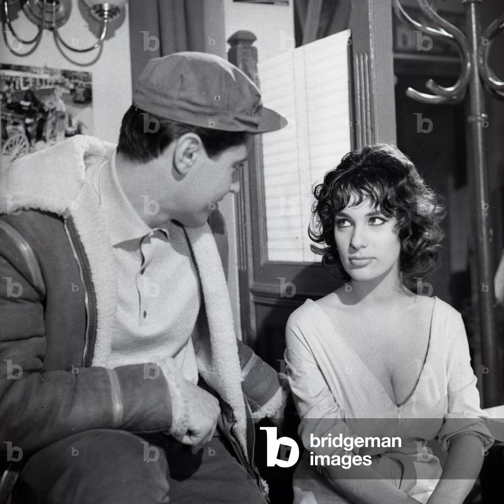 LES MORDUS (Les Délinquents) de Rene Jolivet avec Sacha Distel et Bernadette Lafont, 1960 (photo b/s)