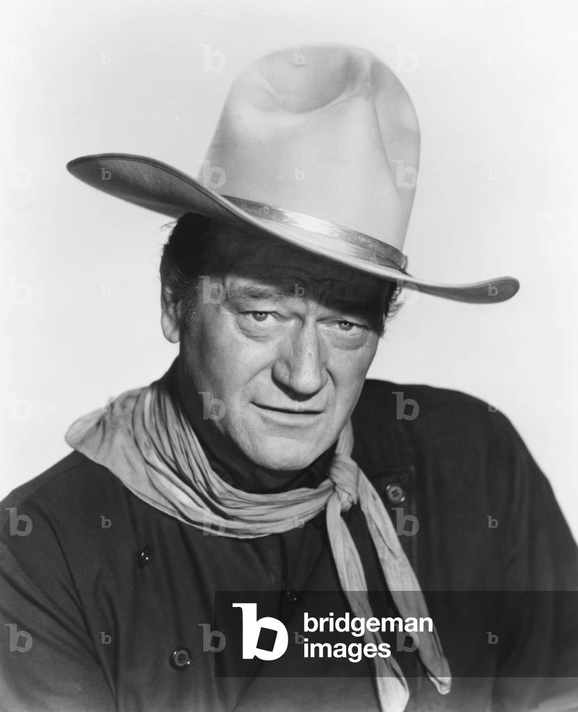 THE MAN WHO SHOT LIBERTY VALANCE, 1962 directed by JOHN FORD John Wayne (b/w photo)