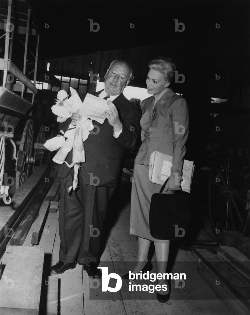 On The Set, Alfred Hitchcock Directs Kim Novak, Vertigo 1958 Directed By Alfred Hitchcock