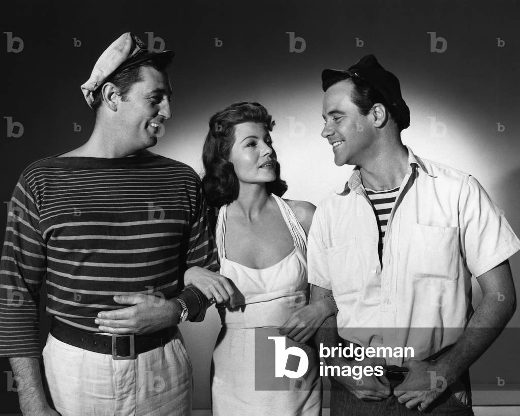 Robert Mitchum, Rita Hayworth And Jack Lemmon