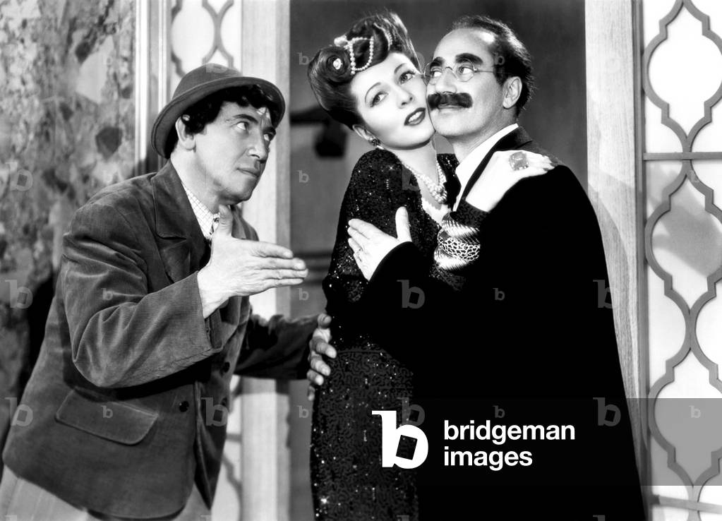 Chico And Groucho Marx With Kitty Carlisle