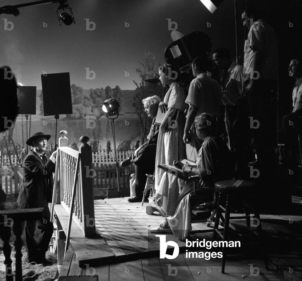 On The Set, Charles Laughton Directs Robert Mitchum.