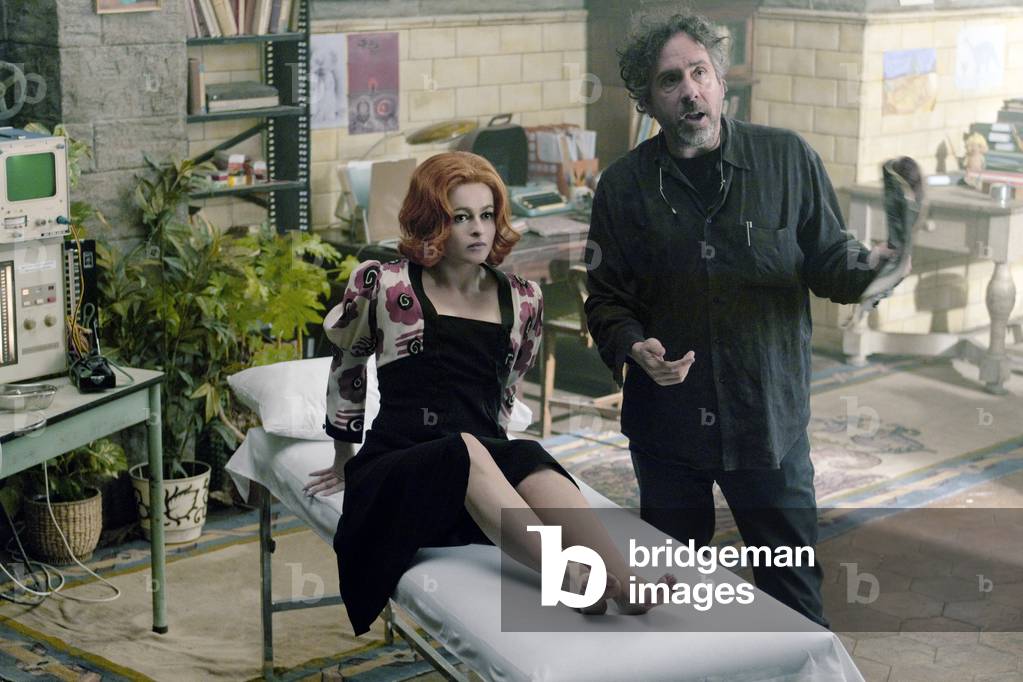 Dsh-06533Rgv2 (L-R) Helena Bonham Carter And Director Tim Burton On Set During The Production Of Warner Bros. Pictures And Village Roadshow Pictures Dark Shadows, A Warner Bros. Pictures Release., Dark Shadows 2012 Directed By Tim Burton