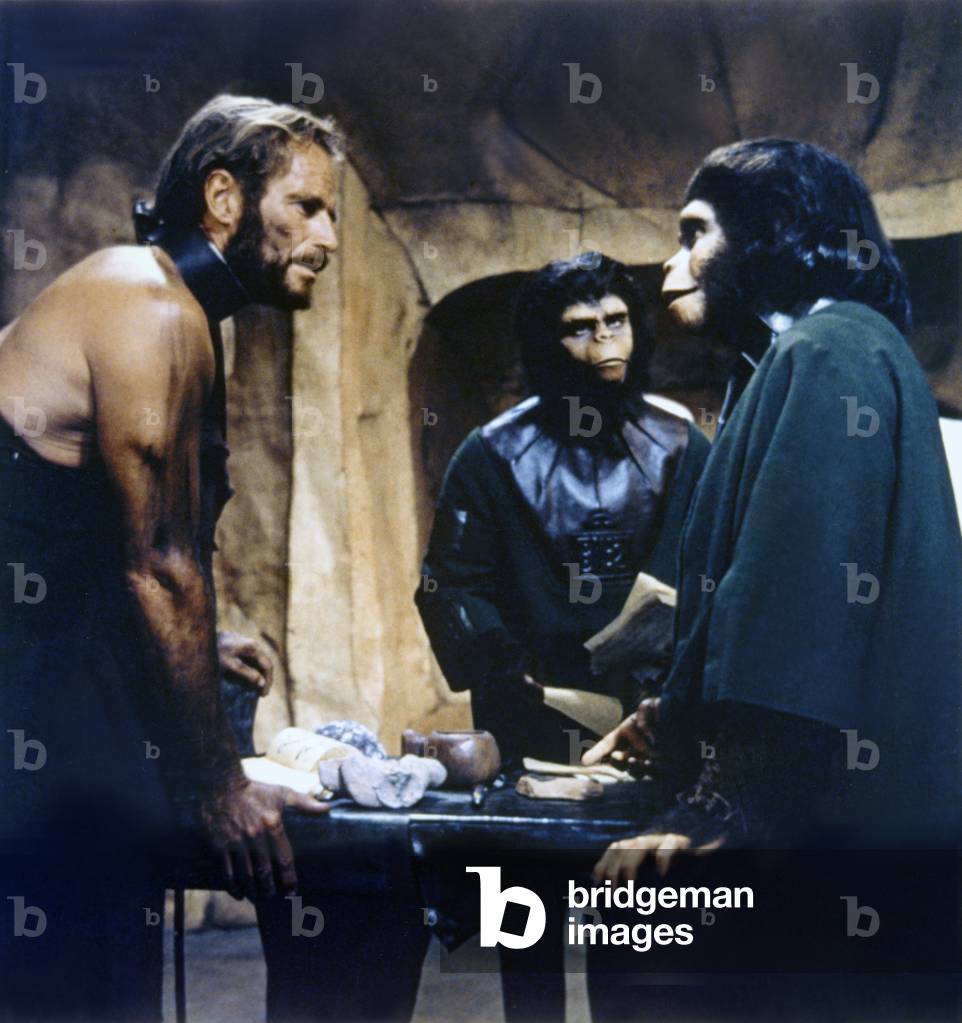 Charlton Heston, Roddy Mcdowall And Kim Hunter.