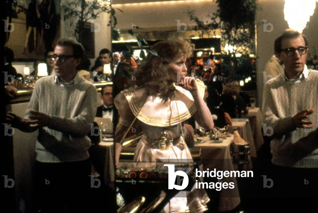 On The Set, Woody Allen Directs Mia Farrow.