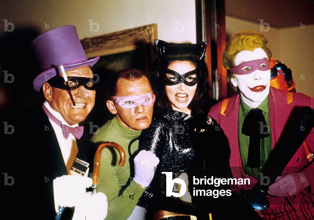 Frank Gorshin, Lee Meriwether And Cesar Romero., Batman Tv 1966-1968