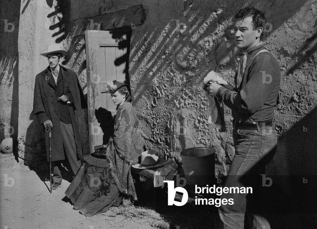 John Carradine, Louise Platt And John Wayne