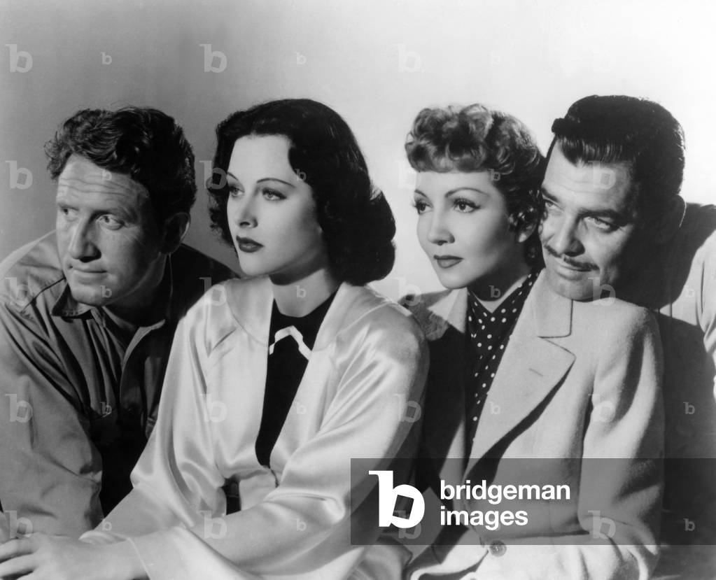 Spencer Tracy, Hedy Lamarr, Claudette Colbert And Clark Gable., Boom Town 1940 Directed By Jack Conway
