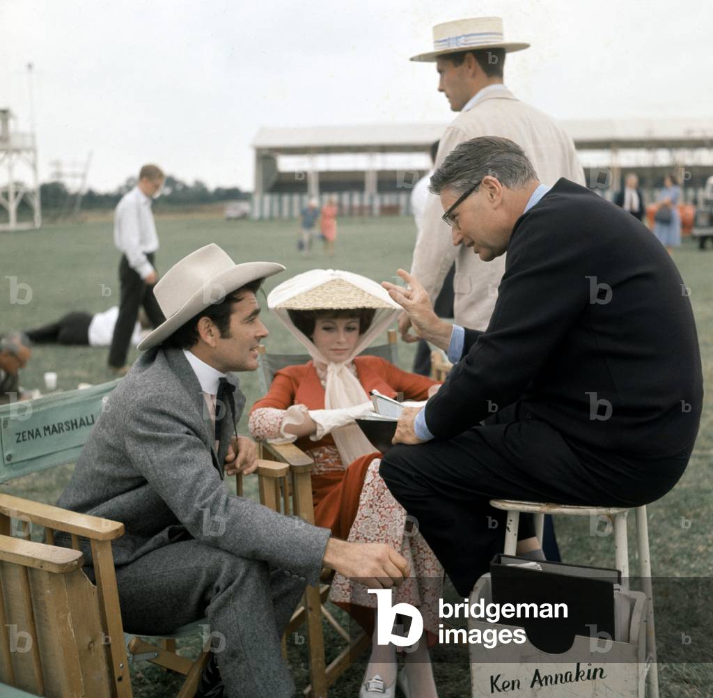 On The Set, Ken Annakin (Director) Directs Stuart Whitman Sarah Miles, Those Magnificent Men In Their Flying Machines 1965 Directed By