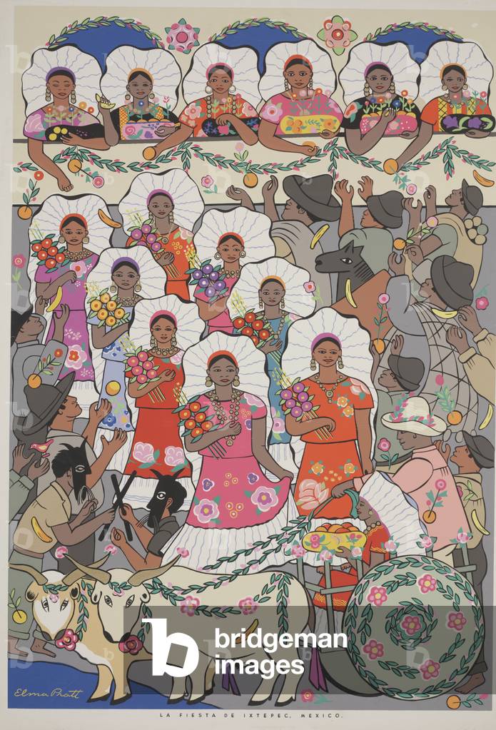 Fiesta of Ixtepec, 1958 (silkscreen)
