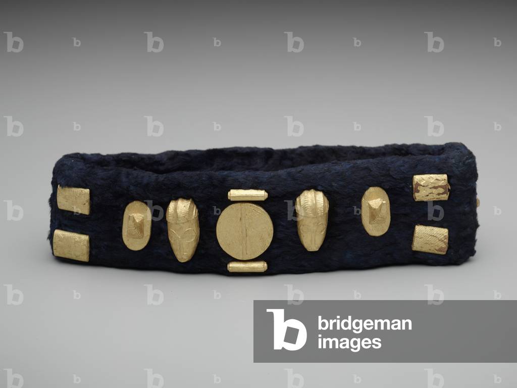 Crown with gilded attachments, c.1920 (wood, gold leaf, and textile)