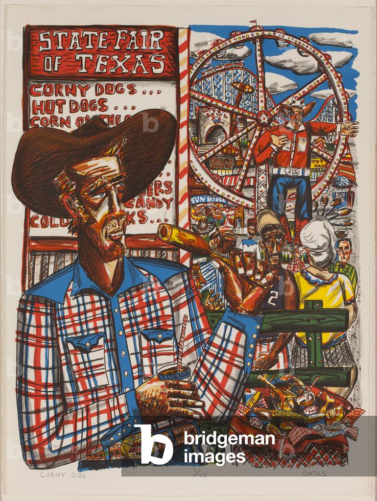 Corny Dog, 1986 (colour litho)