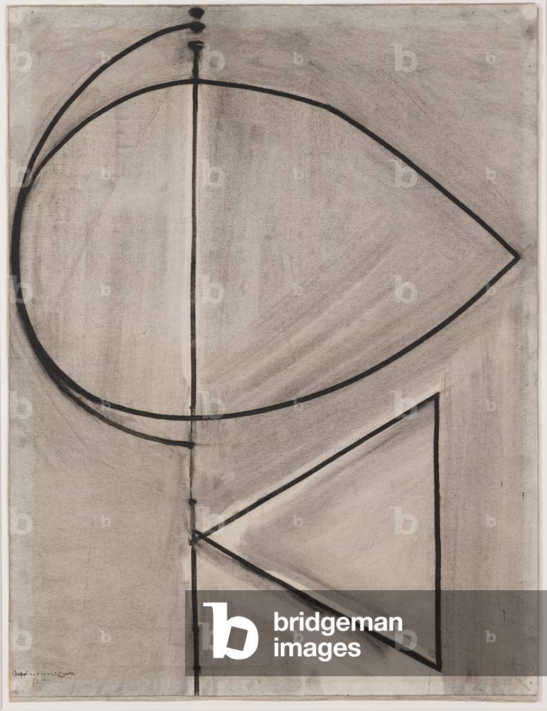 Space Composition, 1949 (charcoal on paper)