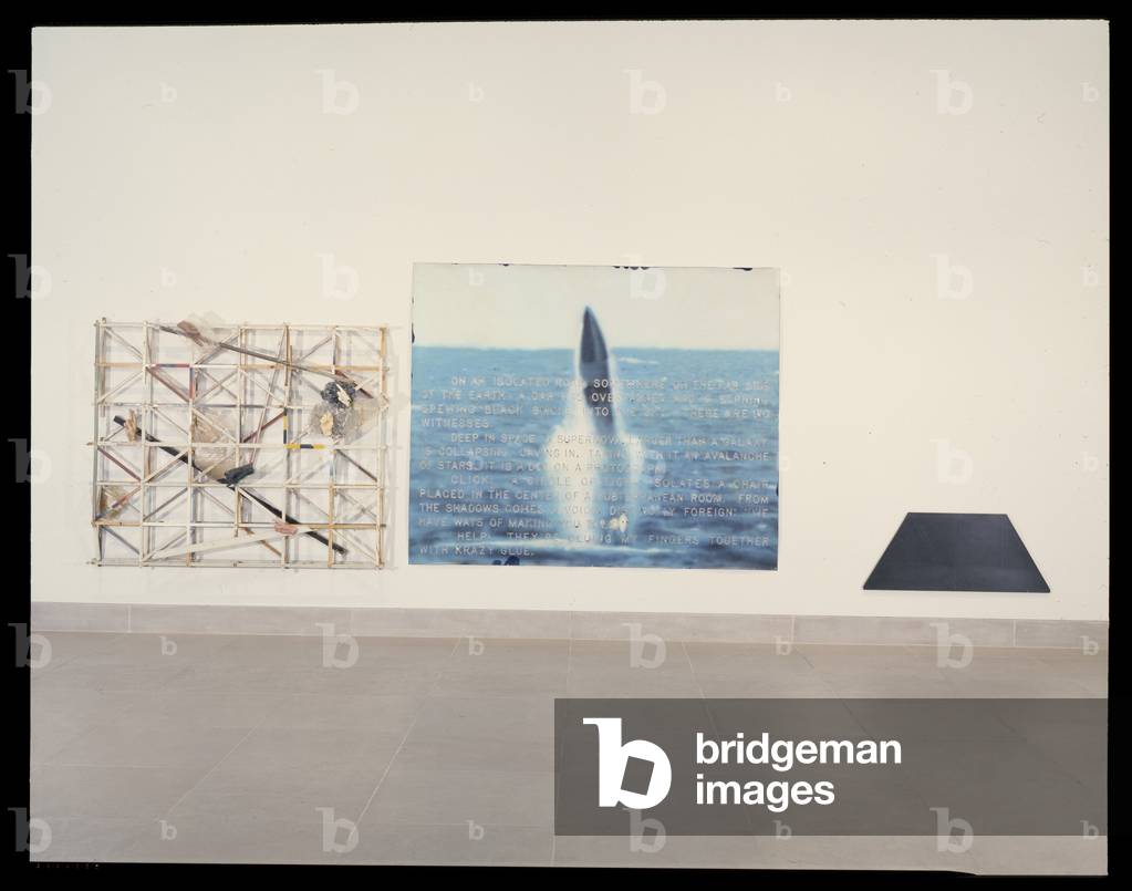 Red and Yellow, Black and White, 1982 (acrylic on laminated paper, and oil on wood with cast polyester resin elements)