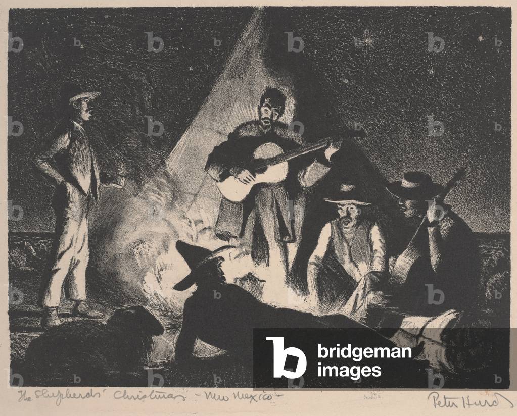 The Shepherd's Christmas, New Mexico (litho)