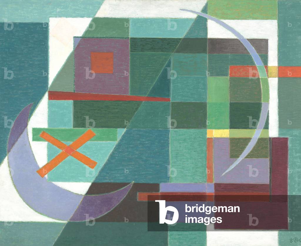 Projection in Green/Waxing and Waning Moon, 1980 (oil on canvas)