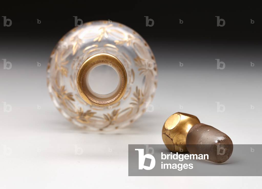 Decanter, c.1750-1800 (non-lead glass & gilding)