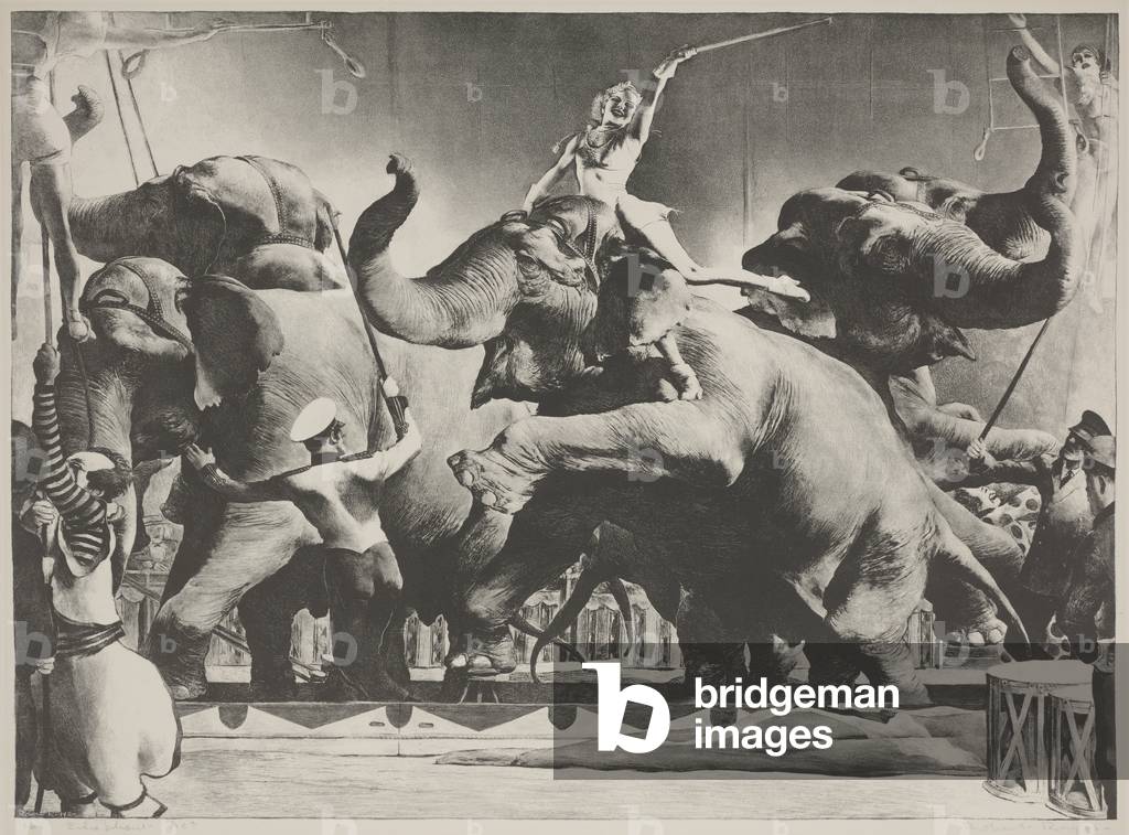 Elephant Act, 1935 (litho)