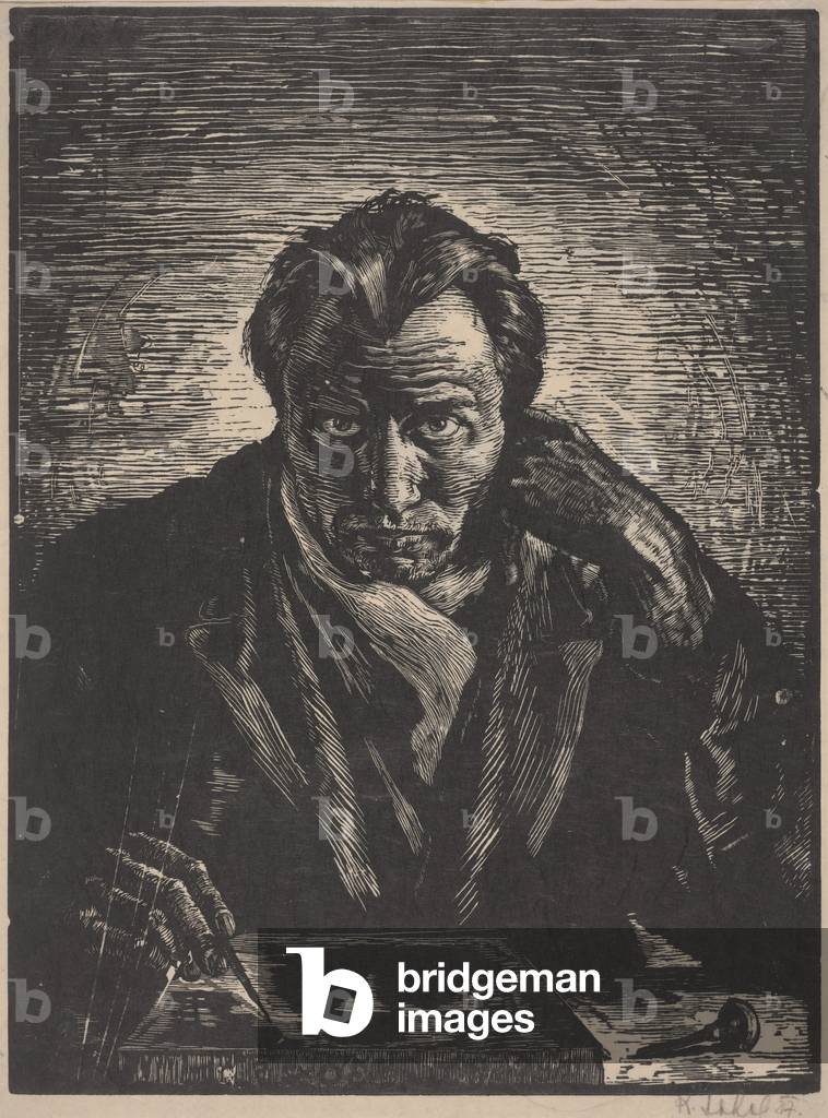 Self-Portrait (wood engraving)