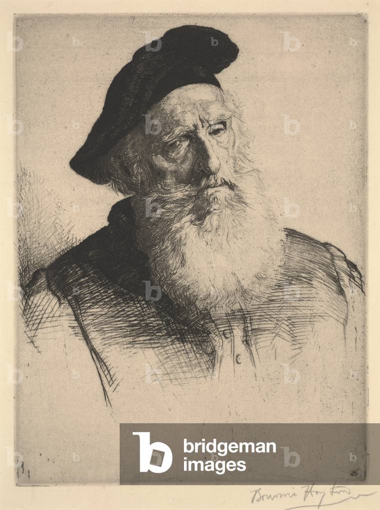 Head of Old Man (etching)