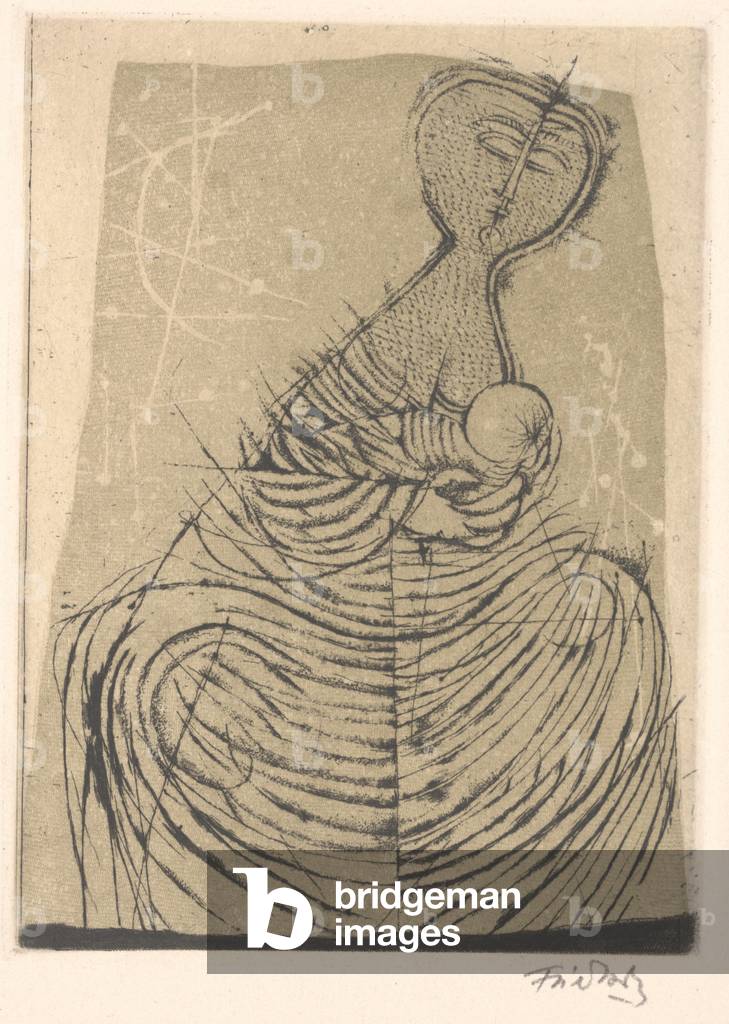 Woman with Child (etching)