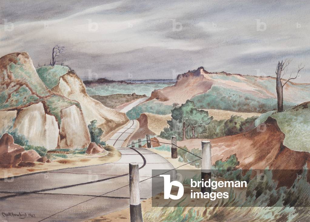 Winding Road, 1942 (watercolor on paper)