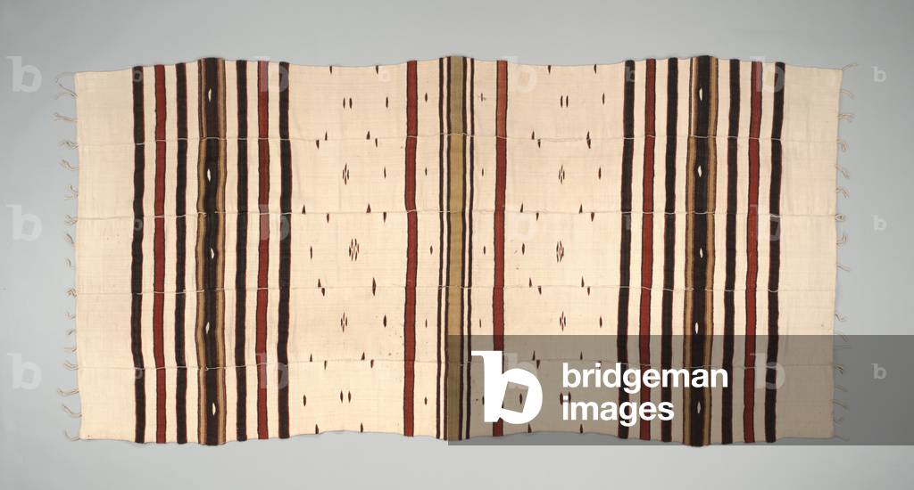 Sleeping blanket (munnyure), early 20th century (cotton and wool, strip weave with inserted wefts, natural dyes)