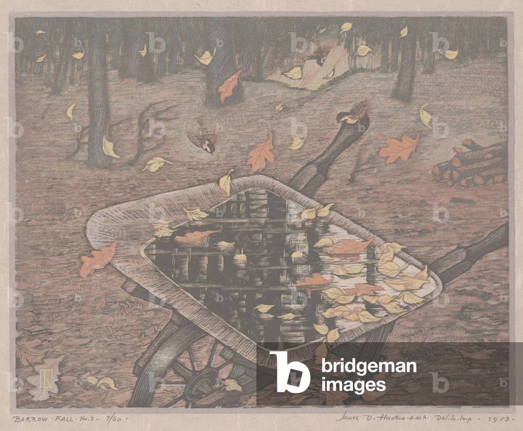 Barrow - Fall No.3, 1953 (colour woodcut on japanese paper)