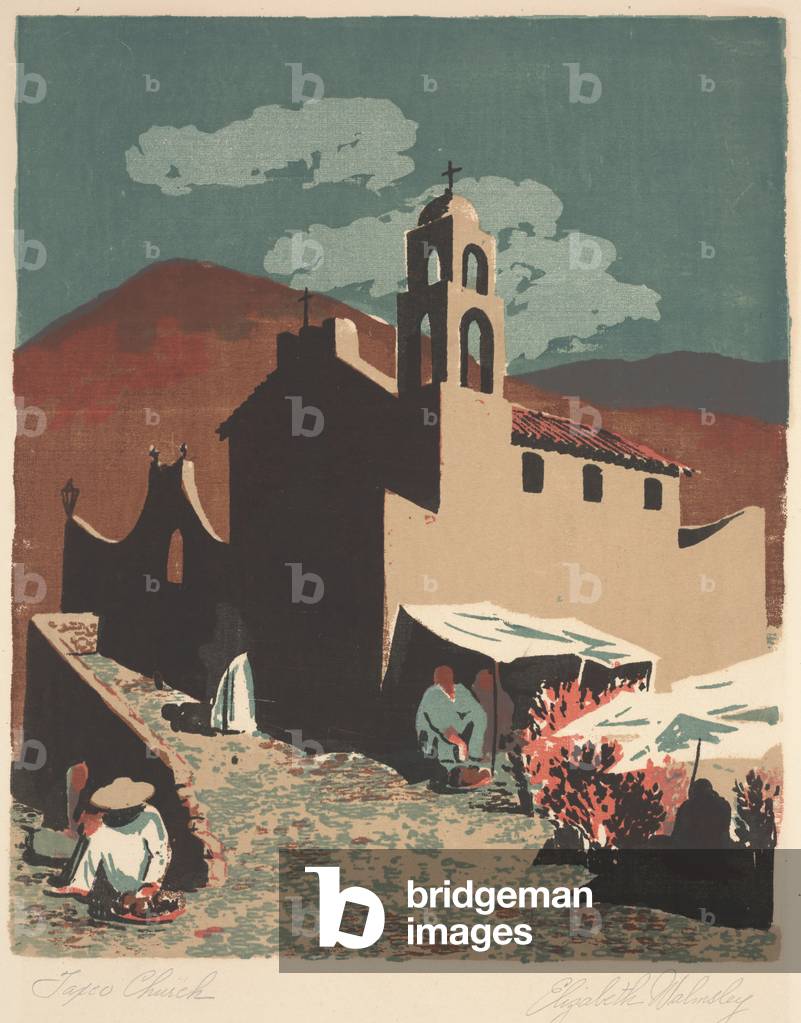 Taxco Church, 1930-34 (silkscreen)