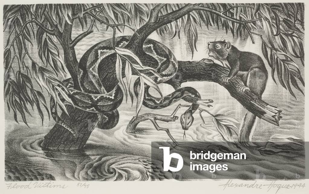 Flood Victims, 1944 (litho)