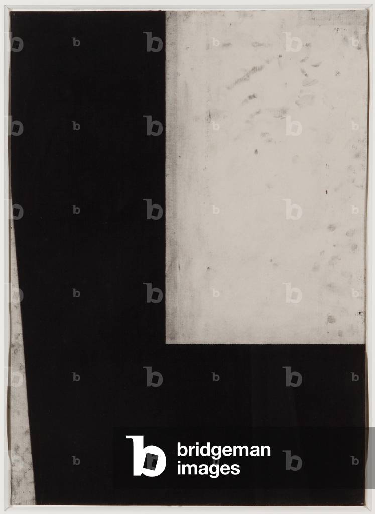 Black L Shape, 1985 (charcoal on paper)