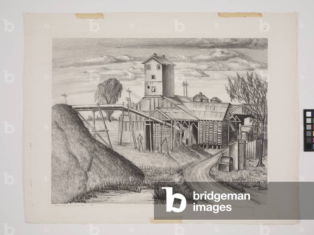 Feed Mill, Carrollton, 1945 (litho)
