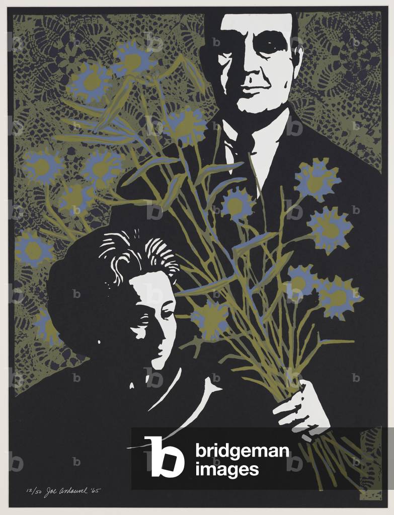 Woman and Man with a Bouquet, 1965 (serigraph)