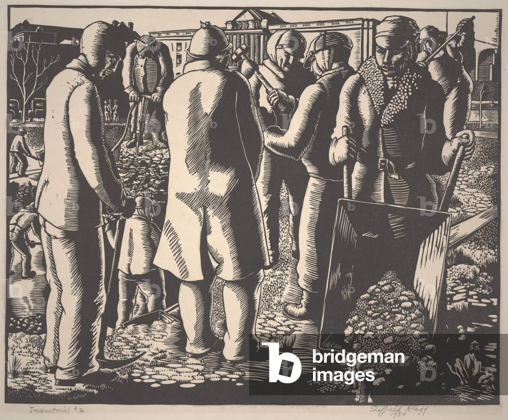 Industrial #2, 1934 (lino cut)