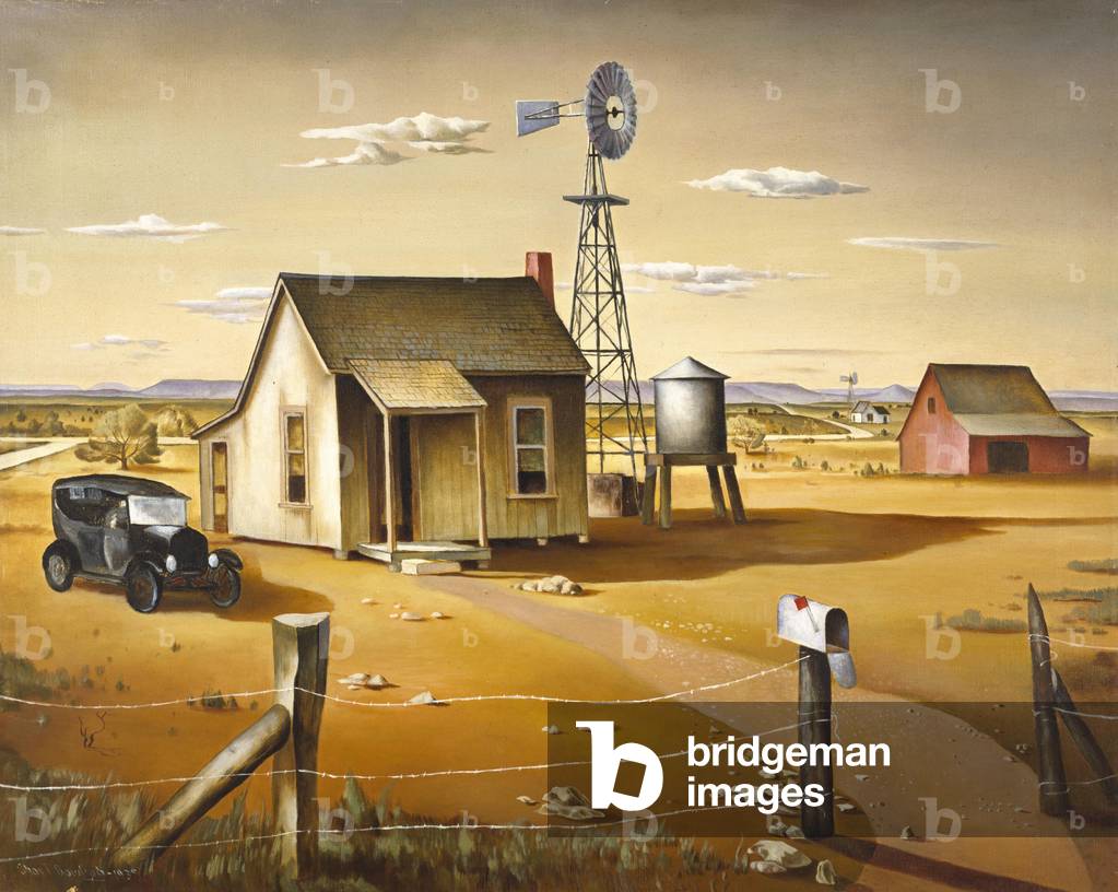 Mason County Landscape, 1938 (egg tempera on composition board)