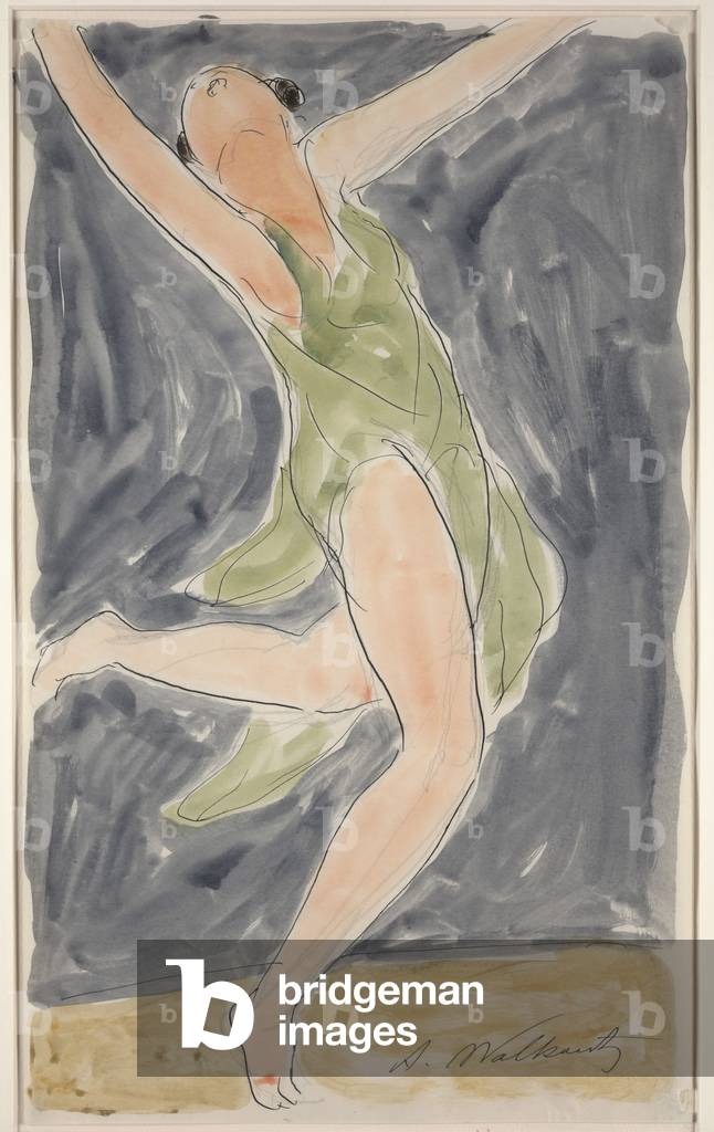 Isadora Duncan Dancing, c.1906-27 (ink & w/c on paper)