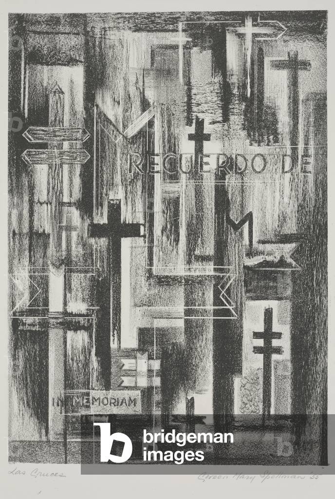 Las Cruces, 1955 (litho)