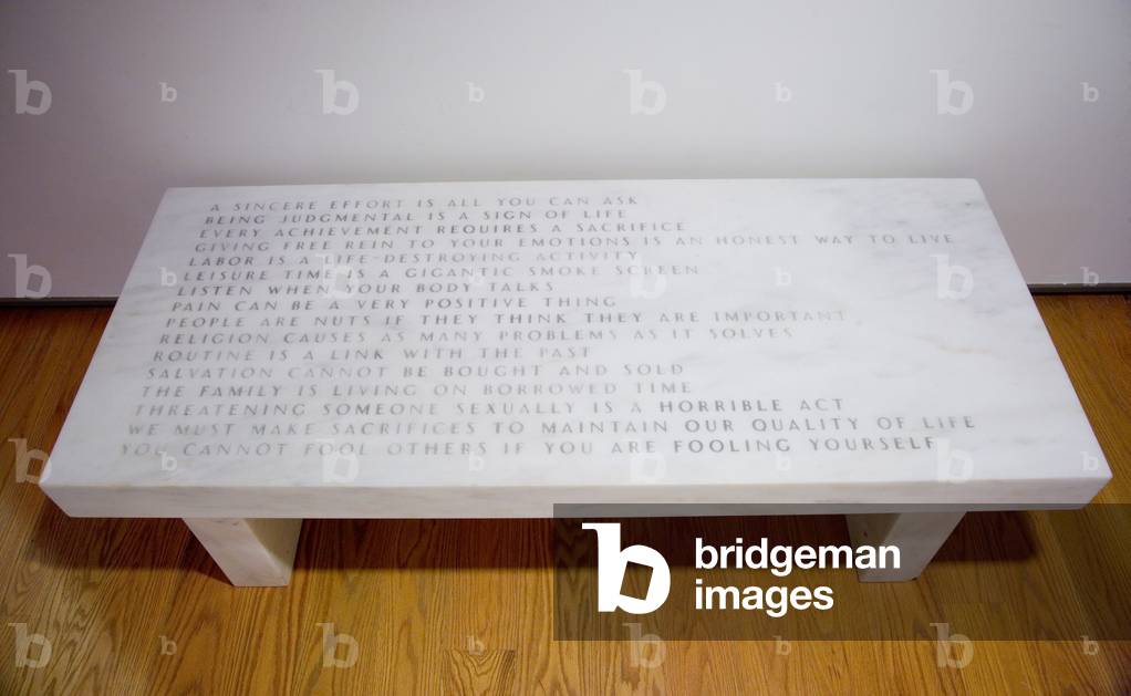 Selections from Truisms: A sincere effort is all that you can ask, 2001 (Danby Imperial marble)