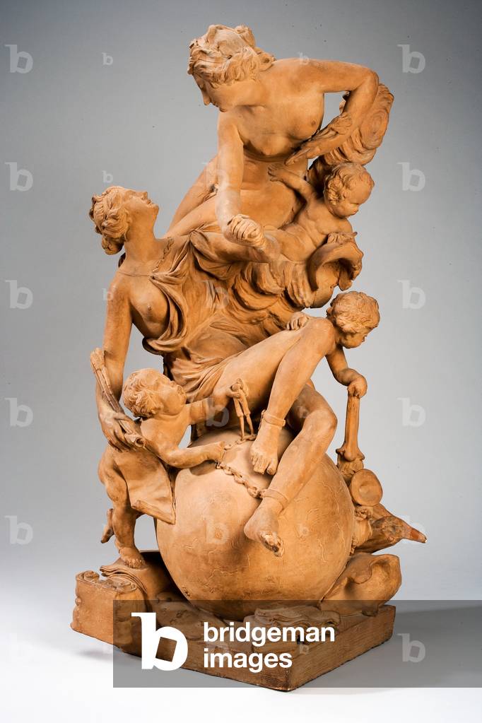 Allegory of Minerva Freeing Chained Mankind, c.1730-40 (terracotta)