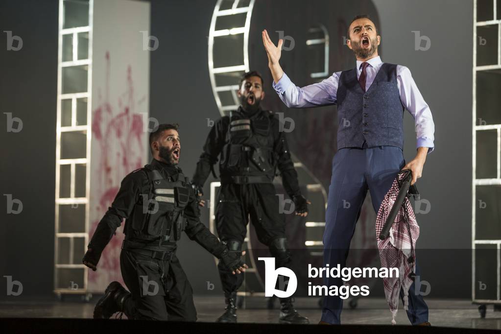 Damian del Castillo as high priest of Dagon in the opera 'Samson et Dalila', at the Teatro de la Maestranza, Seville, November 2019 (photo)