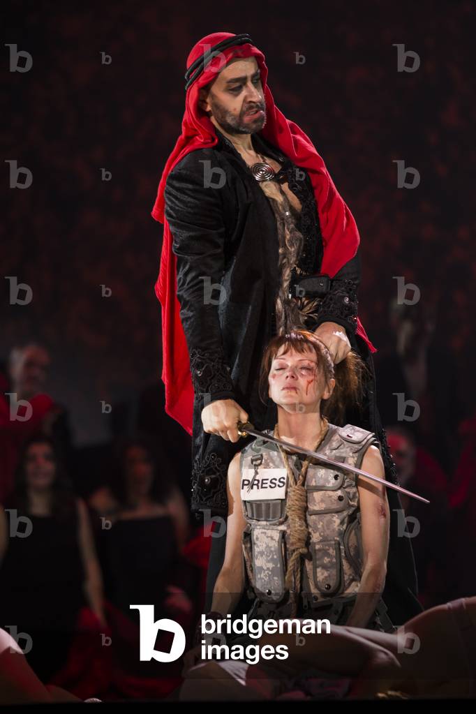 Damian del Castillo as high priest of Dagon in the opera 'Samson et Dalila', at the Teatro de la Maestranza, Seville, November 2019 (photo)