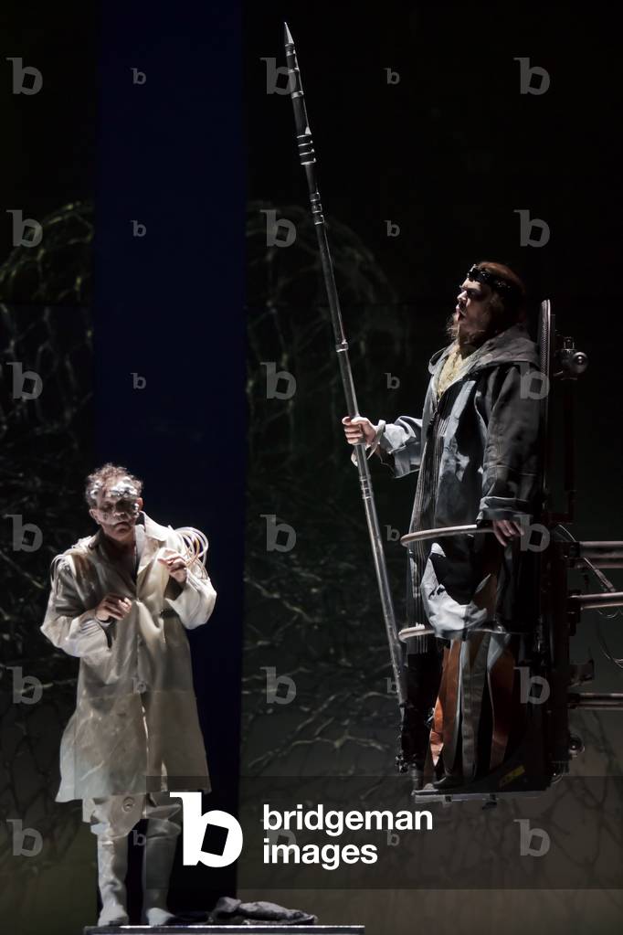 Alan Held as Wotan and Robert Brubaker as Mime (photo)