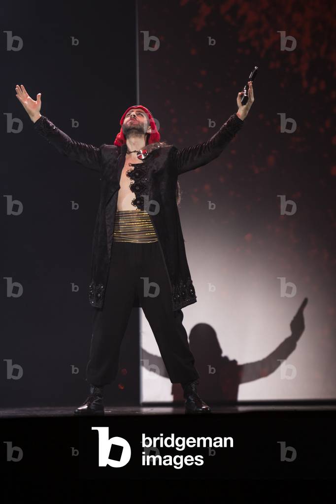 Damian del Castillo as high priest of Dagon in the opera 'Samson et Dalila', at the Teatro de la Maestranza, Seville, November 2019 (photo)