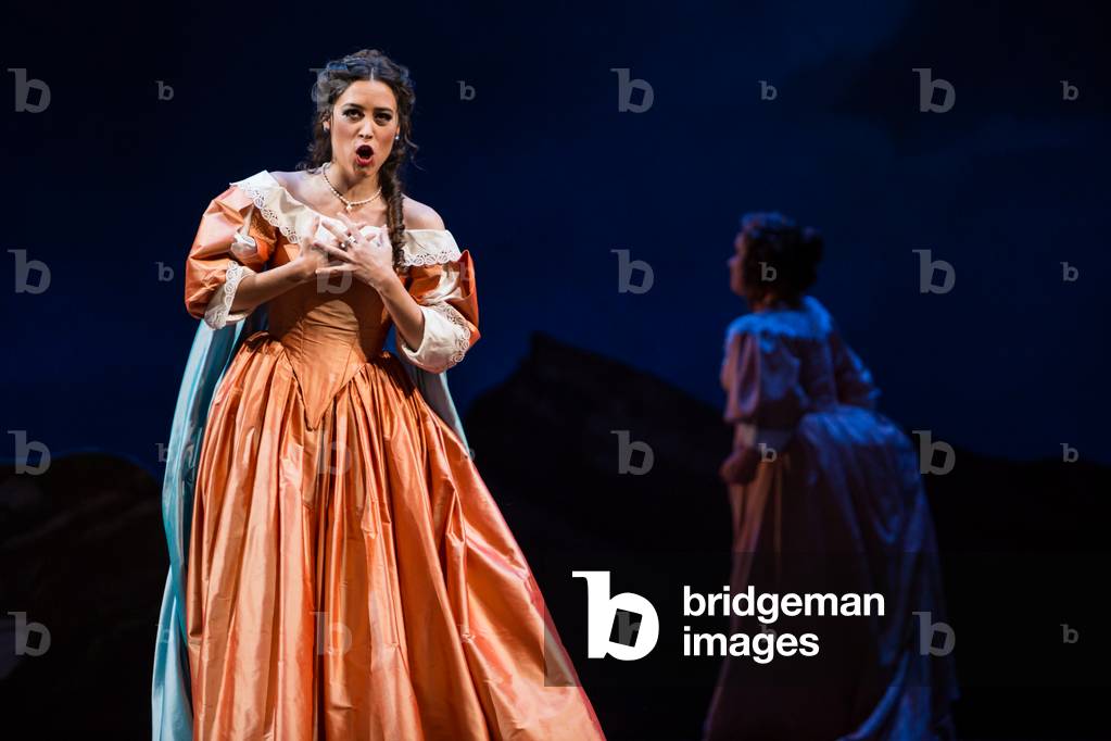Leonor Bonilla as Miss Lucia in the opera 'Lucia di Lammermoor', rehearsal at Teatro de la Maestranza, October 2018 (photo)