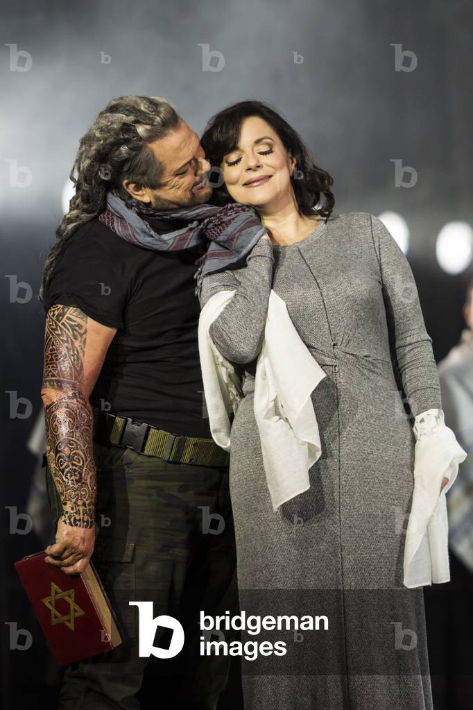 Gregory Kunde as Samson and Nancy Fabiola Herrera as Dalila in the opera 'Samson et Dalila', at the Teatro de la Maestranza, Seville, November 2019 (photo)