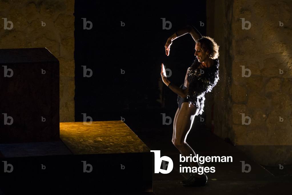 Ruben Olmo, perfoms The Death of a Minotaur' at Italica International Dance Festival, Santiponce, Spain, 25th June 2019 (photo)