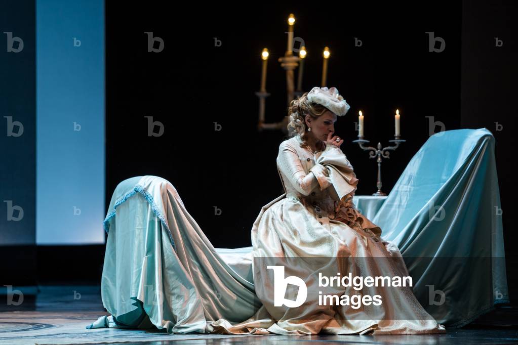 Ainoha Arteta as Adriana in the opera 'Adriana Lecouvreur', at the Teatro de la Maestranza, Seville, May 2018 (photo)