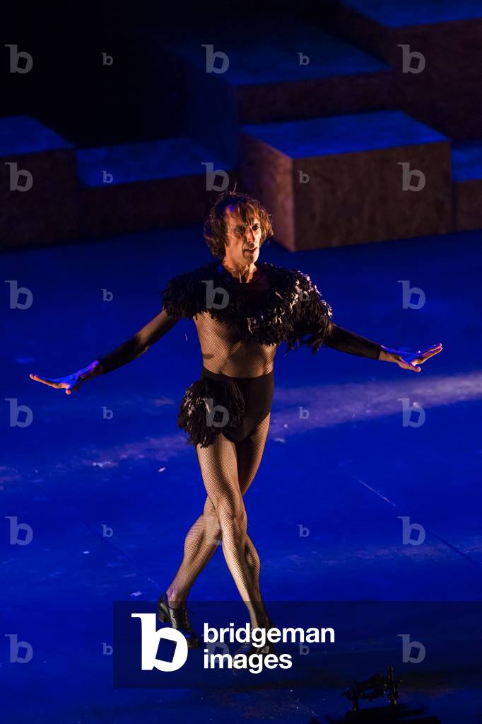 Ruben Olmo, perfoms The Death of a Minotaur' at Italica International Dance Festival, Santiponce, Spain, 25th June 2019 (photo)