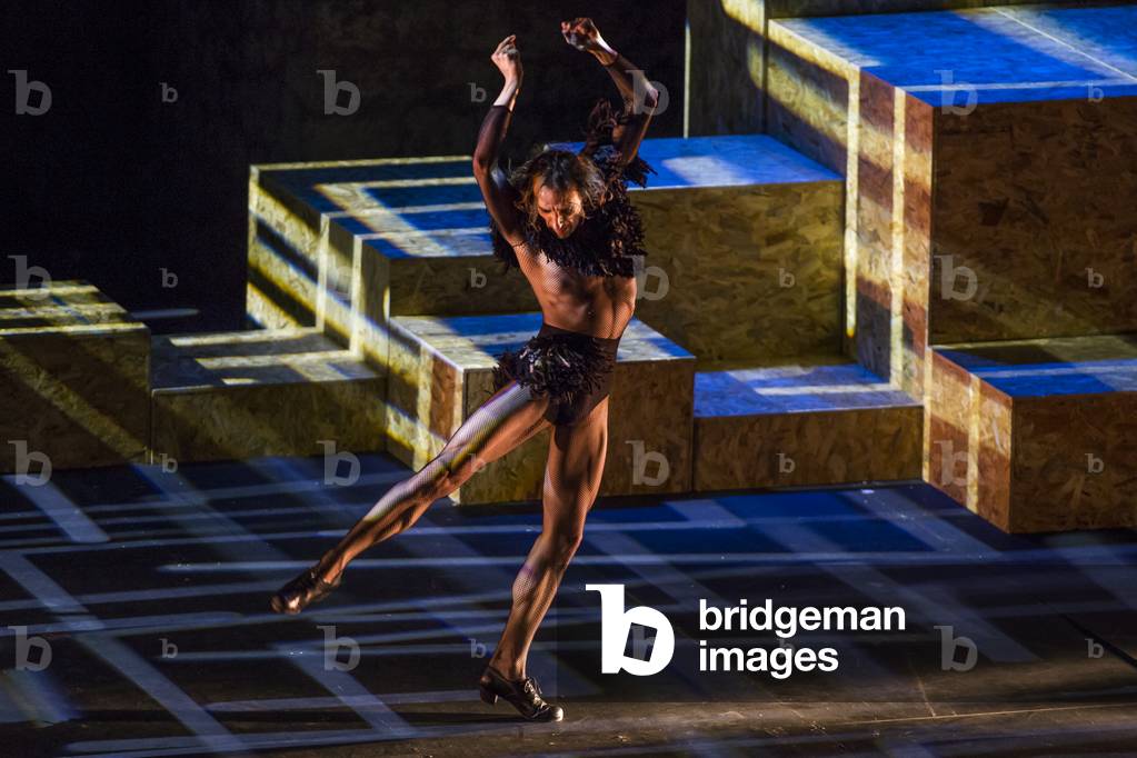 Ruben Olmo, perfoms The Death of a Minotaur' at Italica International Dance Festival, Santiponce, Spain, 25th June 2019 (photo)
